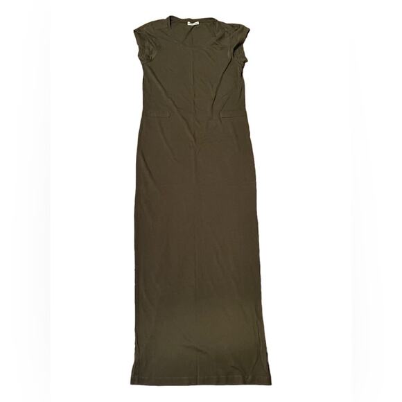 Whistles Khaki Green Maxi T-Shirt Dress Size 4 - Picture 1 of 6